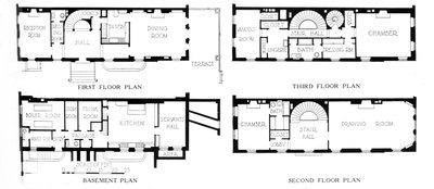 Plattegronden, huis van mevrouw WK Vanderbilt, New York City, 1924 door Unbekannt