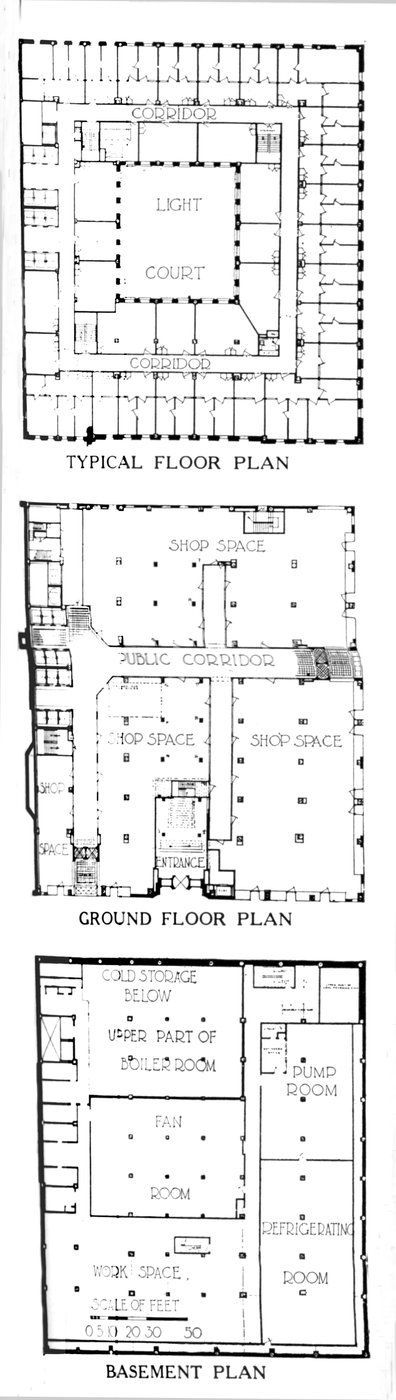 Plattegronden, het SW Straus & Co Gebouw, Chicago, Illinois door Unbekannt