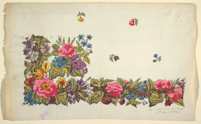 Bloemmotief voor bedrukt textiel door Unbekannt