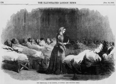 Florence Nightingale, Engelse verpleegster en ziekenhuis hervormer, 1855 door Unbekannt