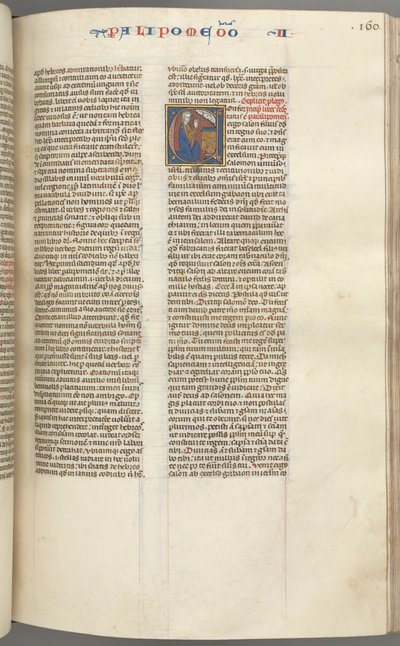 Fol. 160r, Kronieken II, gehistorieerde initiaal C, Salomo knielend voor een altaar biddend..., c. 127 door Unbekannt