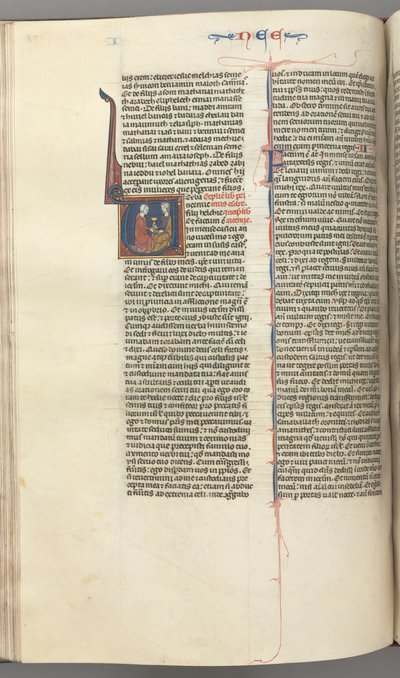 Fol. 178v, Nehemia, geïllustreerde initiaal V, Nehemia presenteert de gouden beker aan Artaxerxes, ca. 127 door Unbekannt