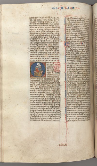 Fol. 249v, Hooglied, gehistorieerde initiaal O, de Maagd en Kind, ca. 1275-1300 door Unbekannt