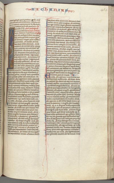 Fol. 365r, Zacharia, gehistorieerde initiaal I, Zacharia met een rol, ca. 1275-1300 door Unbekannt