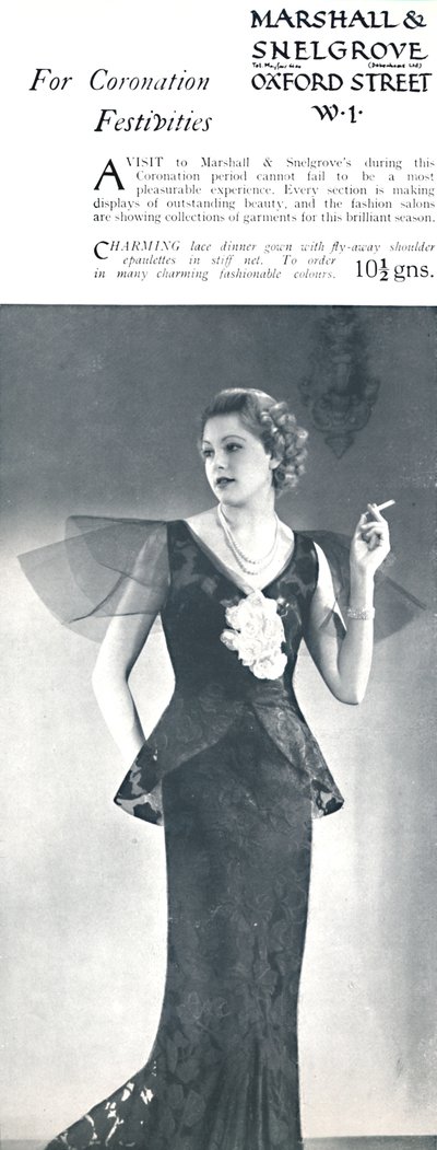 Voor kroningsfestiviteiten - Marshall & Snelgrove, 1937 door Unbekannt