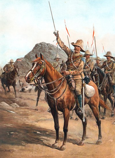 Formeer Op, Nr. 2! Formeer Op!, Britse lansiers bij de Slag om Omdurman, Soedan, 1898 door Unbekannt