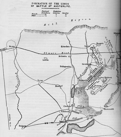 Vorming van de slaglinies van Austerlitz, 1884 door Unbekannt