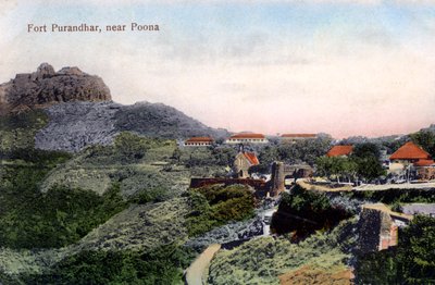 Fort Purandhar, nabij Pune Poona, India door Unbekannt