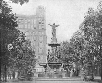 Fountain Square, Cincinnati, Ohio, VS, ca. 1900 door Unbekannt