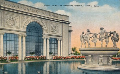 Fontein bij het Nationale Casino, Havana, Cuba door Unbekannt