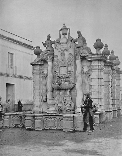 Fontein van de Vallende Wateren, Mexico-Stad, ca. 1897 door Unbekannt