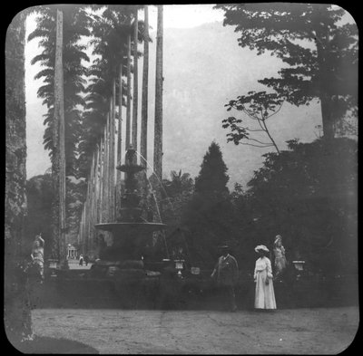 Fontein van de Muzen, Botanische Tuin van Rio de Janeiro, Brazilië, eind 19e of begin 20e eeuw door Unbekannt