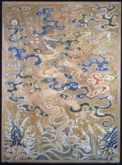 Fragment voor een gordijn, China, Qing-dynastie 1644-1911, 1675-1725 door Unbekannt
