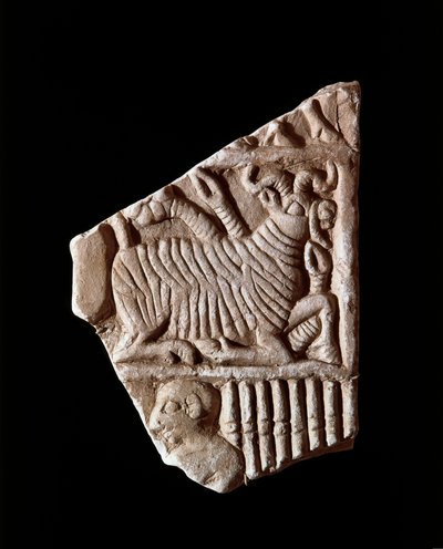 Fragment van een bas-reliëf, 2500 v.Chr. door Unbekannt