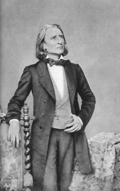 Franz Liszt, 19e-eeuwse Hongaarse componist, pianist, dirigent en leraar door Unbekannt