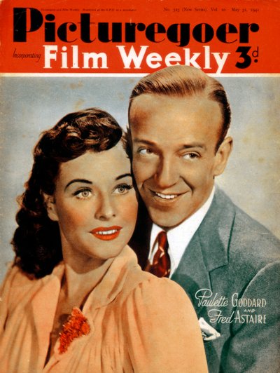 Fred Astaire 1899-1987 en Paulette Goddard 1910-1990, acteurs, 1941 door Unbekannt