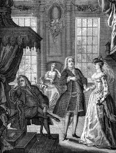 Frederik Prins van Wales en de Prinses Augusta van Saksen-Gotha door Unbekannt