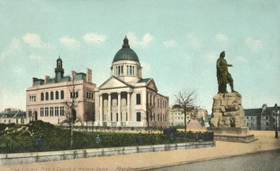 Vrije Bibliotheek Vrije S Kerk & Wallace Standbeeld - Aberdeen door Unbekannt