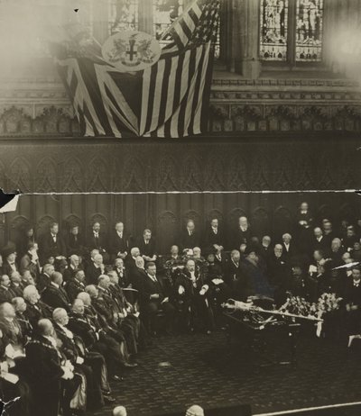 Vrijheid van de stad Londen verleend aan Theodore Roosevelt in de Guildhall, Londen door Unbekannt