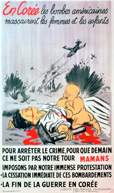 Franse anti-Koreaanse oorlog poster, 1950 door Unbekannt