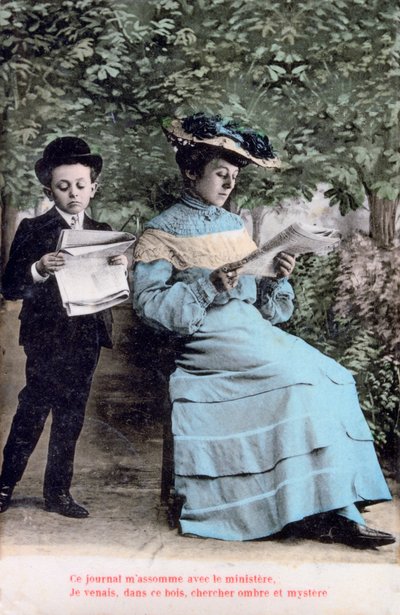 Franse romantische ansichtkaart, ca. 1900 door Unbekannt