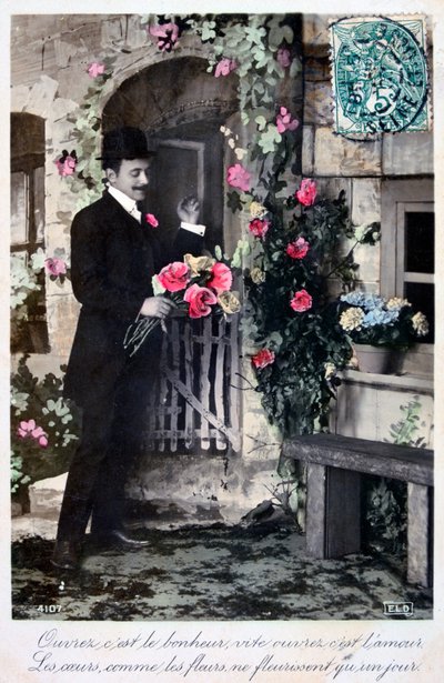 Franse romantische ansichtkaart, c1900 door Unbekannt
