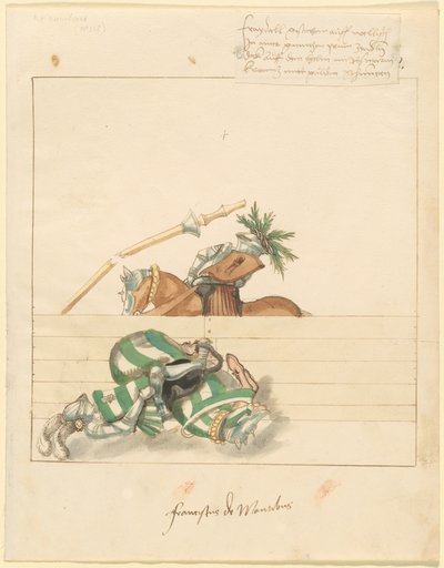 Freydal, Het Boek van Toernooien en Toernooien van Keizer Maximiliaan I: Gevechten..., Plaat 106, ca. 1515 door Unbekannt