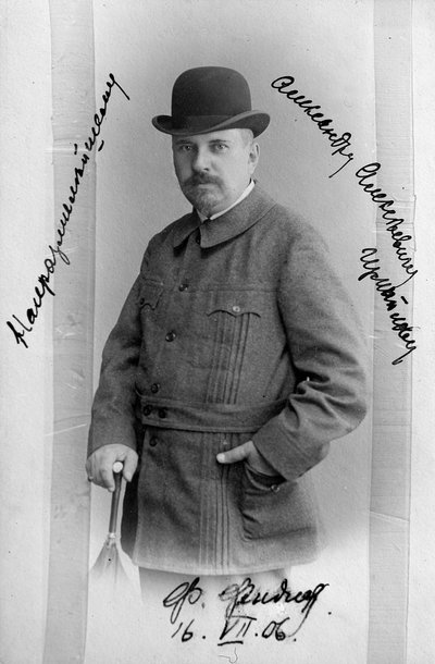 Friedrich Fyodor Fiedler, vertaler van Russische poëzie, ca. 1906 door Unbekannt