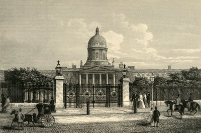 Vooraanzicht van Bethlehem Hospital, ca. 1876 door Unbekannt