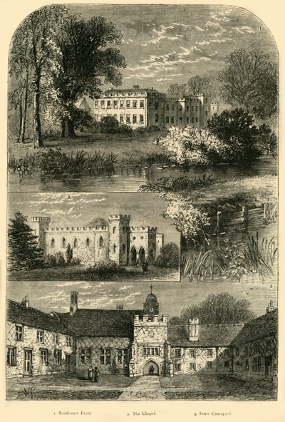 Fulham Palace in 1798 door Unbekannt