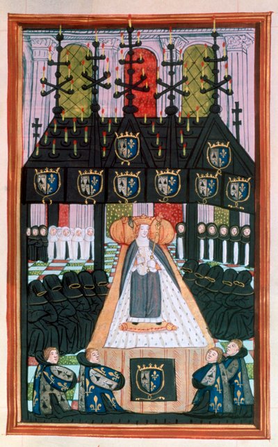 Begrafenis van Anne van Bretagne, Notre Dame, Parijs, 1514, 16e eeuw door Unbekannt