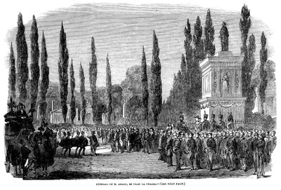 Begrafenis van François Arago, Franse astronoom, natuurkundige en politicus, Parijs, 5 oktober 1853 door Unbekannt