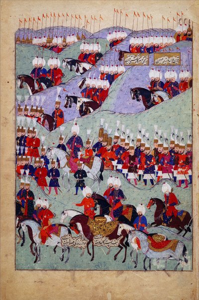 Begrafenis van Sultan Suleyman de Grote. Geschiedenis van Sultan Suleyman, 1579 door Unbekannt