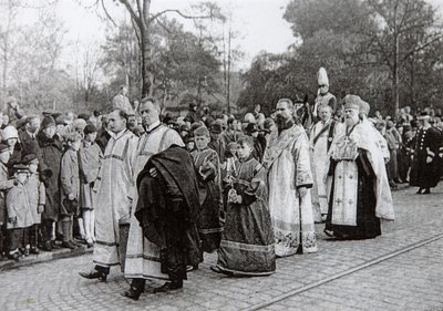 Begrafenis van Tsarina Maria Fjodorovna van Rusland, Roskilde, Denemarken, 19 oktober 1928 door Unbekannt