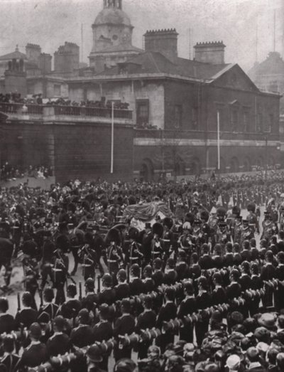 Begrafenisstoet van koning Edward VII, Whitehall, Londen, 20 mei 1910 door Unbekannt