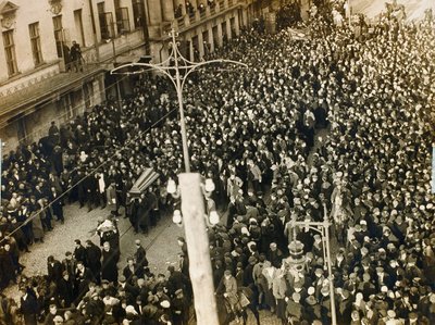 Begrafenisstoet van de dichter Valery Bryusov, Moskou, USSR, 12 oktober 1924 door Unbekannt