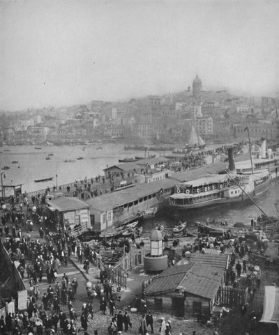 Galatabrug, die Galata en Pera verbindt, 1913 door Unbekannt