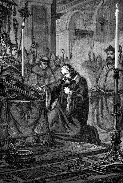 Galileo Galilei, Italiaanse astronoom en wiskundige die herroept, 1633 1880 door Unbekannt
