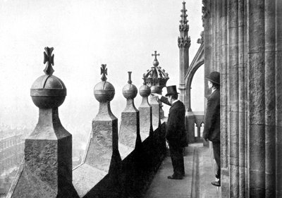 Galerij boven de wijzerplaat, Big Ben, Palace of Westminster, Londen door Unbekannt