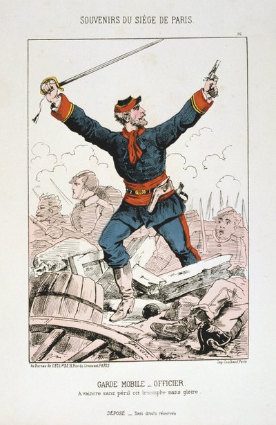Garde Mobile - Officier, Beleg van Parijs, 1870-1871 door Unbekannt