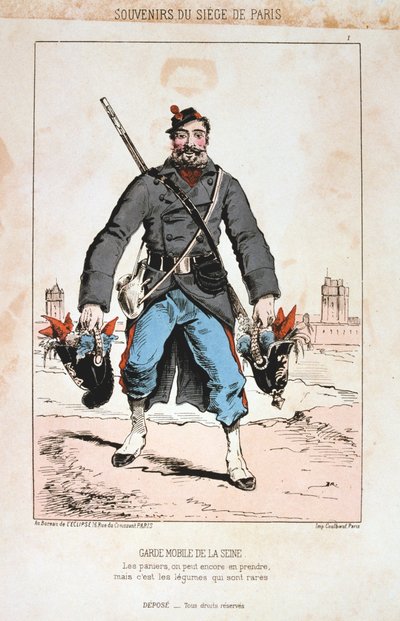 Garde Mobile de la Seine, Beleg van Parijs, 1870-1871 door Unbekannt