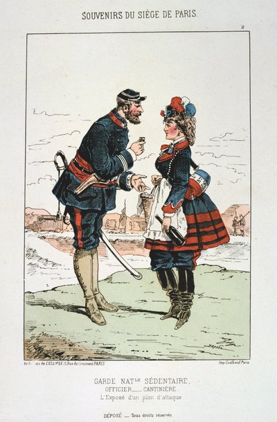Garde Nationale Sedentaire - Officier Cantinierre, Beleg van Parijs, 1870-1871 door Unbekannt