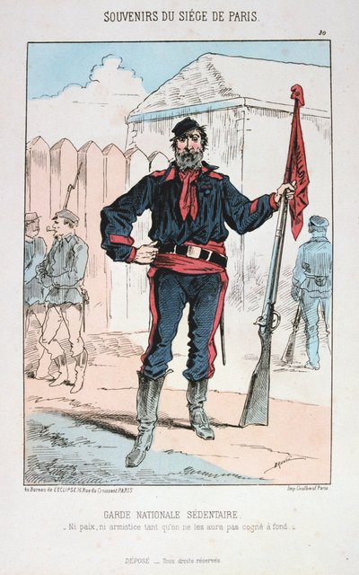 Garde Nationale Sedentaire, Beleg van Parijs, 1870-1871 door Unbekannt