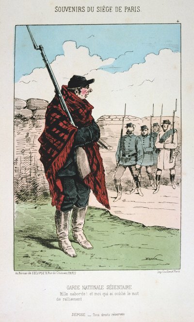 Garde Nationale Sedentaire, Beleg van Parijs, 1870-1871 door Unbekannt