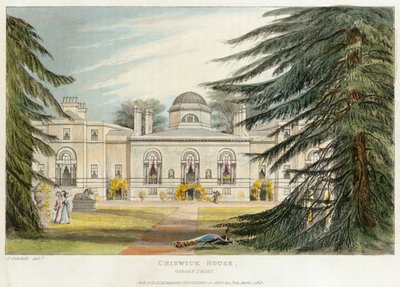 Tuinzijde van Chiswick House, Hounslow, Londen, 1823 door Unbekannt