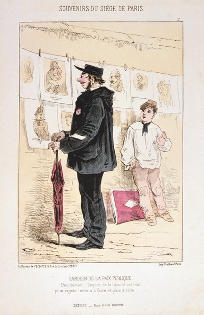 Gardien de la Paix Publique, Beleg van Parijs, 1870-1871 door Unbekannt