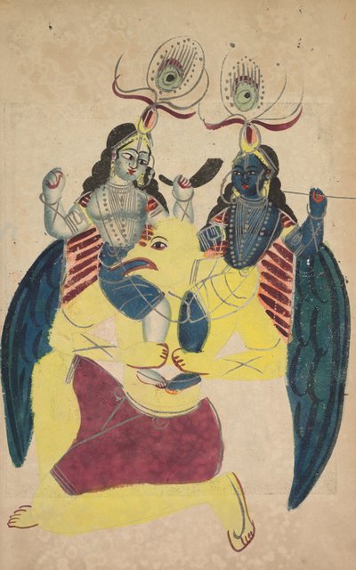 Garuda die Balarama en Krishna draagt door Unbekannt