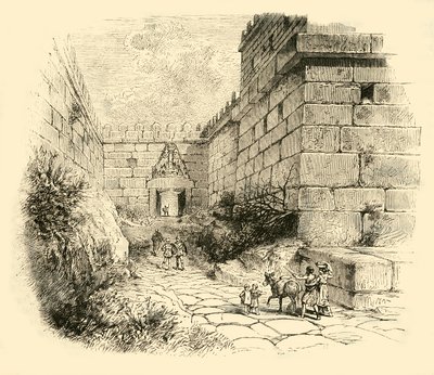 Poort van de Leeuwen in Mycene, 1890 door Unbekannt