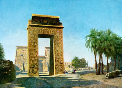 Poort voor de Tempel van Khonsu, Karnak, Egypte, 20e eeuw door Unbekannt