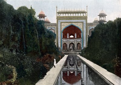 Poort naar de Taj Mahal, Agra, Uttar Pradesh, India, ca. 1890 door Unbekannt